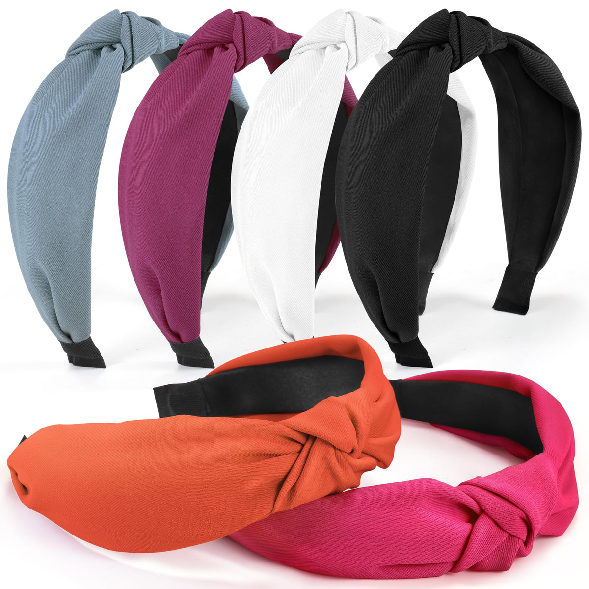 DiyJibb 6PCS headbands in assorted colours displayed together