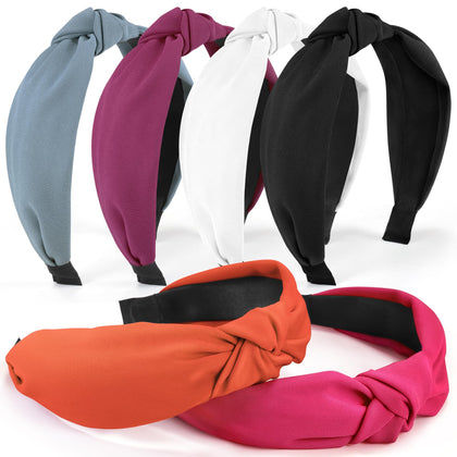 DiyJibb 6PCS headbands in assorted colours displayed together