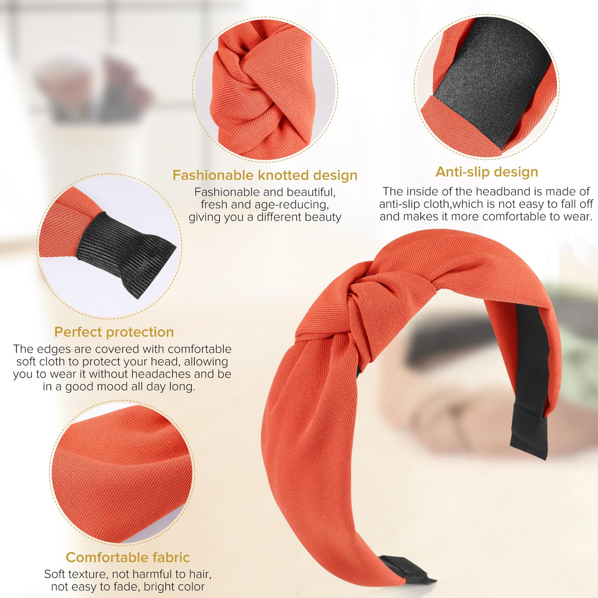 DiyJibb headband in classic black with twist knot design