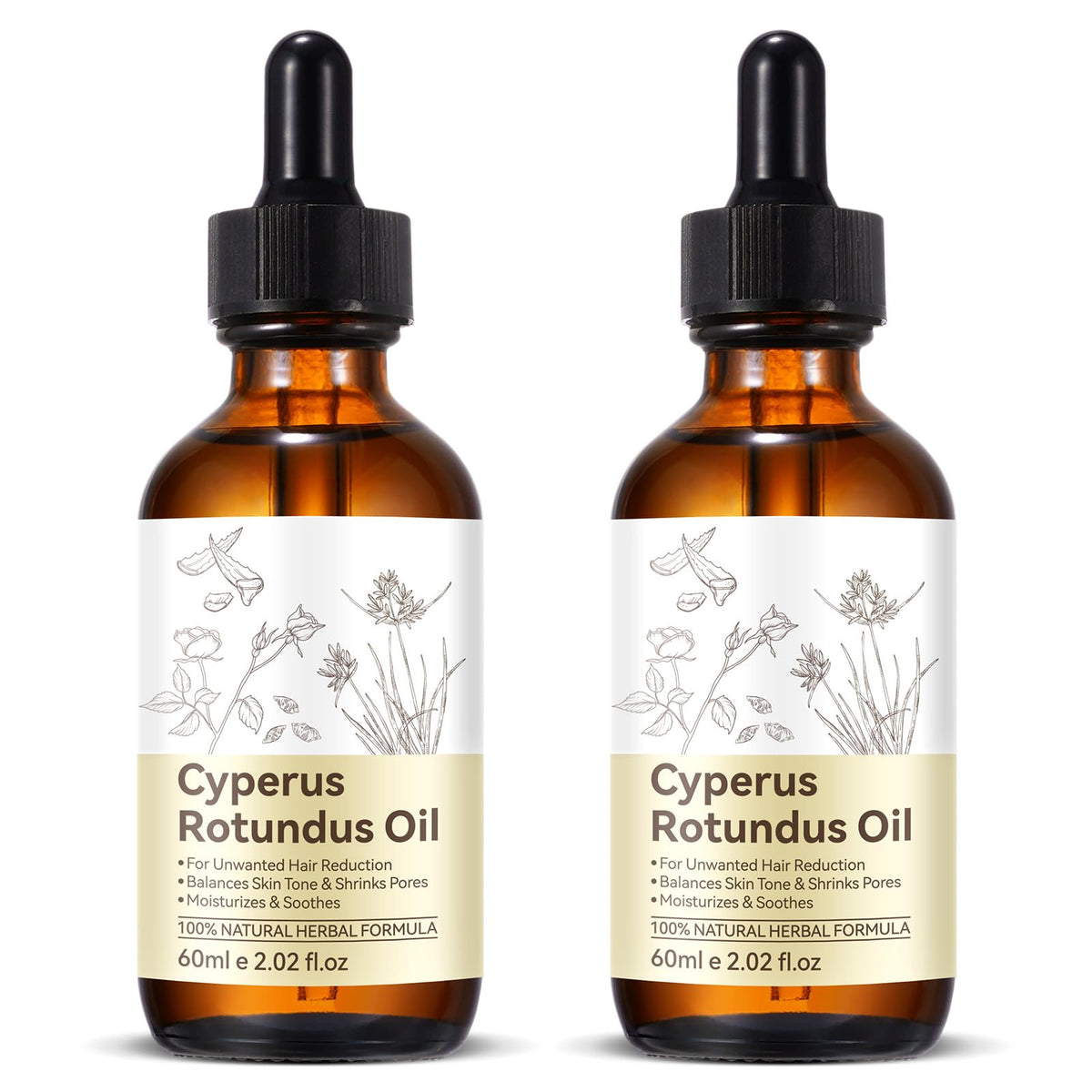 DLOMFVFQ Cyperus Rotundus Oil 2 pack front view