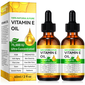 DLOMFVFQ Vitamin E Oil 75,000 IU front view bottle