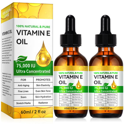 DLOMFVFQ Vitamin E Oil 75,000 IU front view bottle