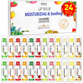 Dmsky 24 Pack Lip Balm assorted flavours front view
