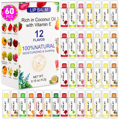 Dmsky 60 Pack Lip Balm display with assorted flavours