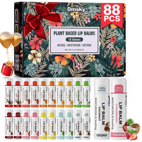 Dmsky 88 Pack Lip Balm Variety front view with assorted flavours