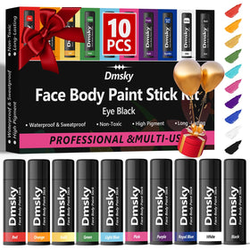 Dmsky Eye Black Sports Stick Kit front view with 10 vibrant colours