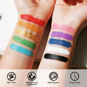 Dmsky Eye Black Sports Stick Kit packaging with all 10 colours