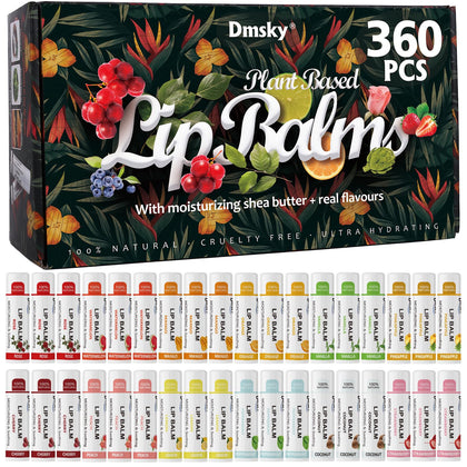 Dmsky Lip Balm Bulk Fruit Variety Pack front view with assorted flavours