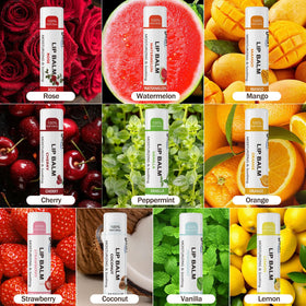 Dmsky lip balm cherry flavour tube close-up
