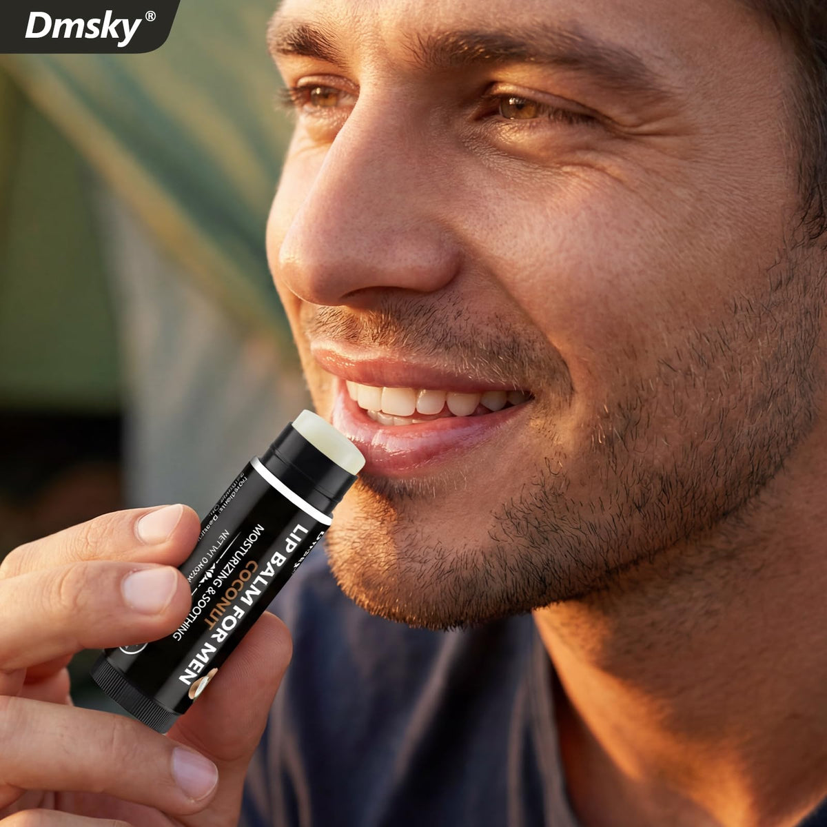 Dmsky lip balm for men in a gift box