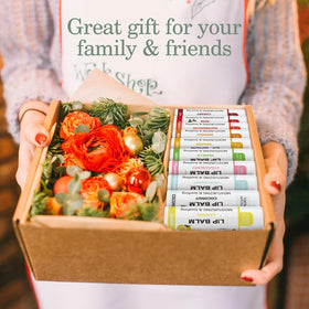 Dmsky Lip Balm packaging showcasing 12 flavour variety