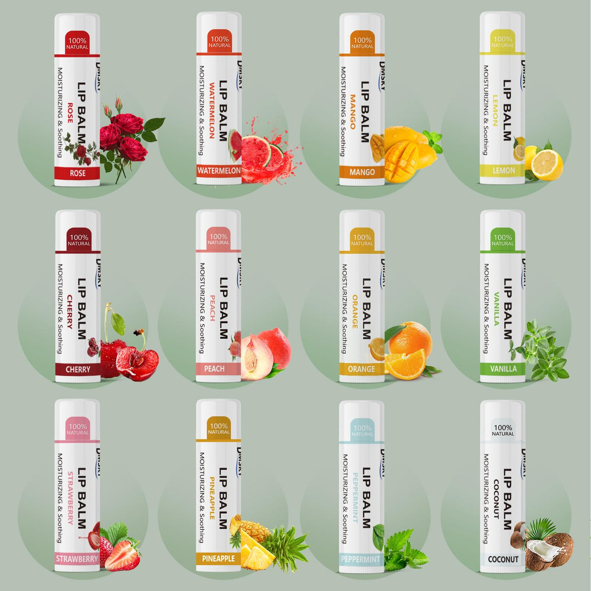 Dmsky Lip Balm showing cherry flavour stick