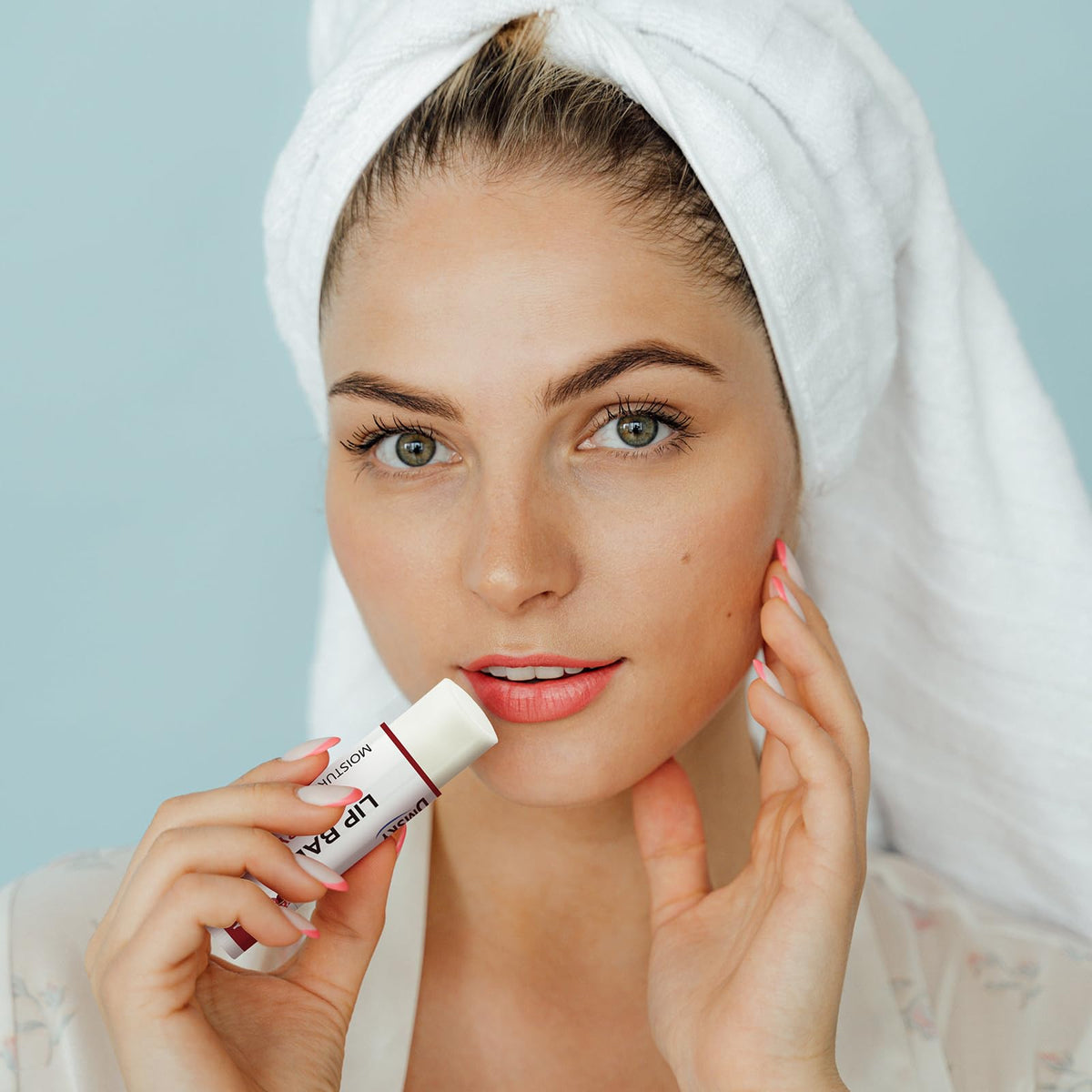 Dmsky Lip Balm showing mint flavour stick