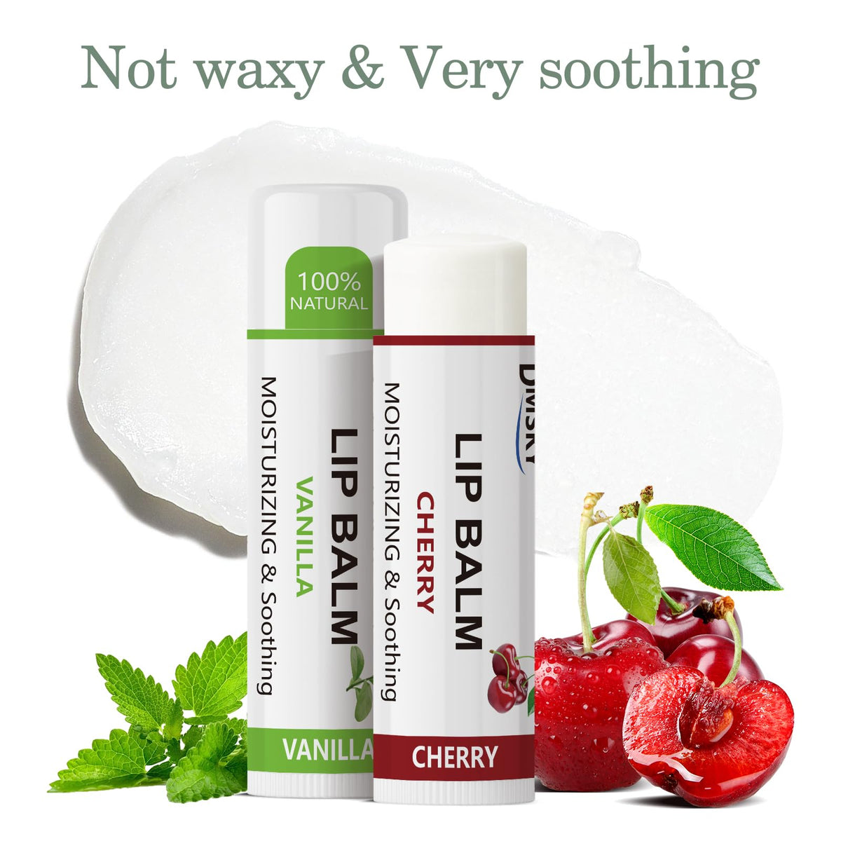 Dmsky Lip Balm texture on hand for hydration demonstration