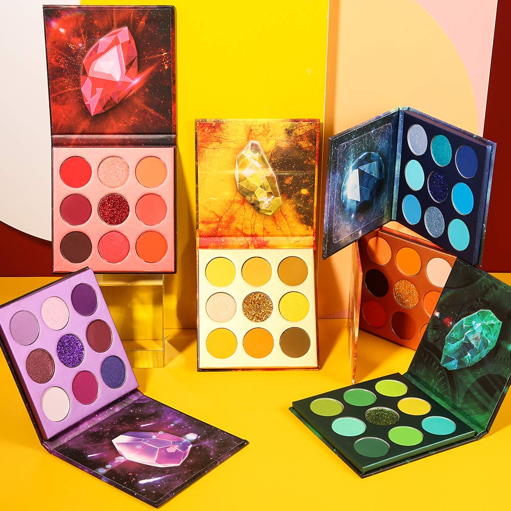 docolor 54 Colors Gemstone Eyeshadow Palette showcasing matte and shimmer textures