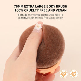 docolor Extra Large Kabuki Body Brush being used for makeup application