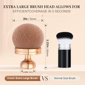 docolor Extra Large Kabuki Body Brush with foundation and self-tanner
