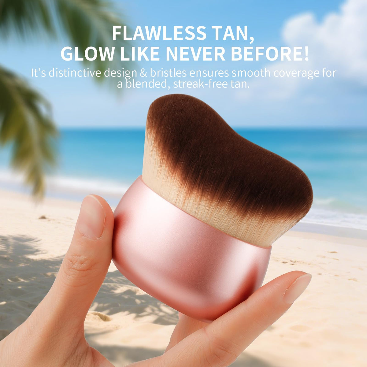 docolor Extra Large Self Tanner Brush showing non-slip handle