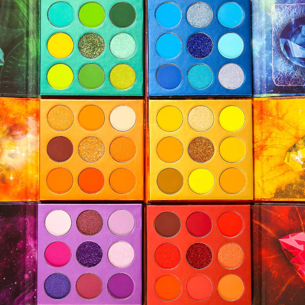 docolor eyeshadow palette in a makeup setup with brushes