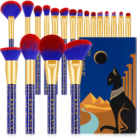 docolor Makeup Brush Set 19pcs with Ancient Egyptian design front view