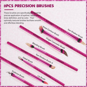 docolor makeup brush set with instruction manual