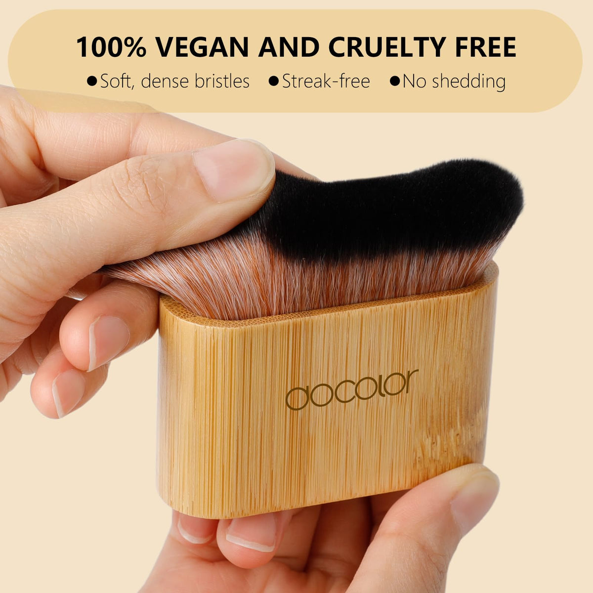 docolor Self Tanner Brush applying self-tanner on arm