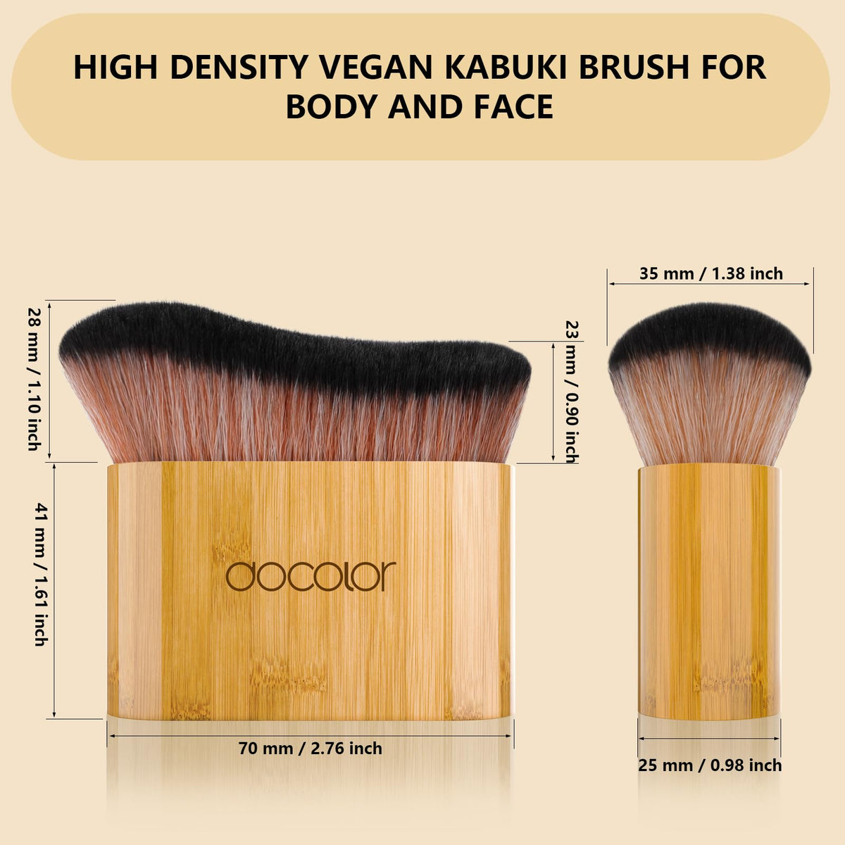 docolor Self Tanner Brush with curved bristles close-up