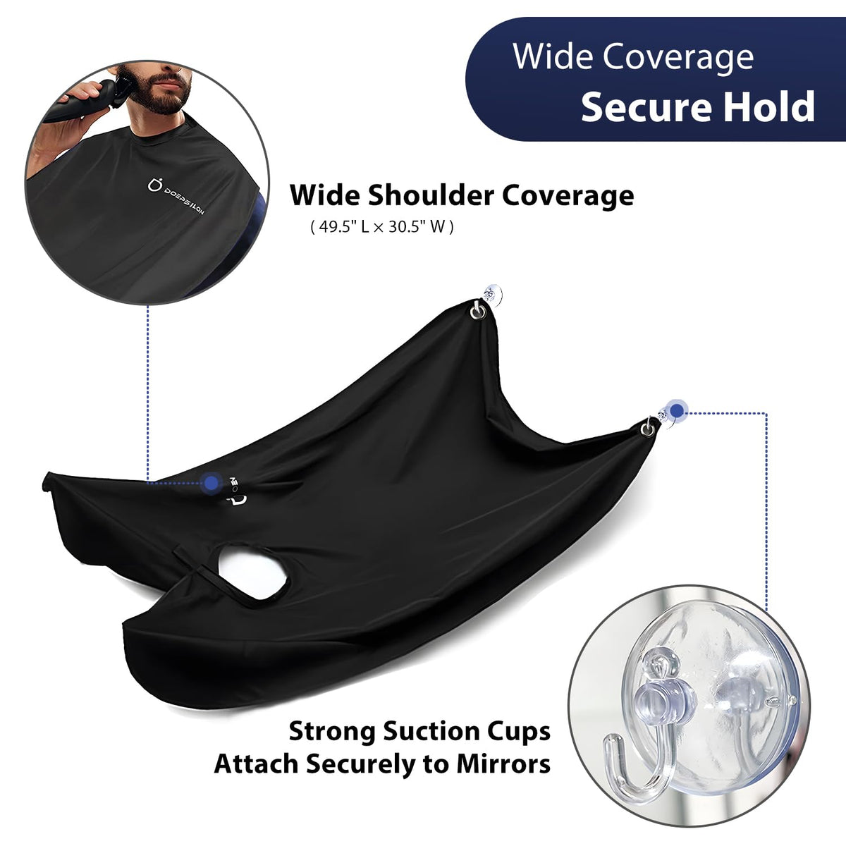 DOEPSILON Beard Bib Apron adjustable neck strap detail