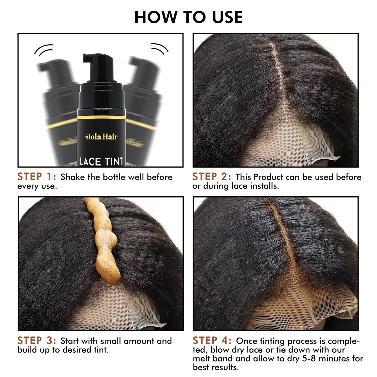 Dolahair Edge Brush for styling baby hairs