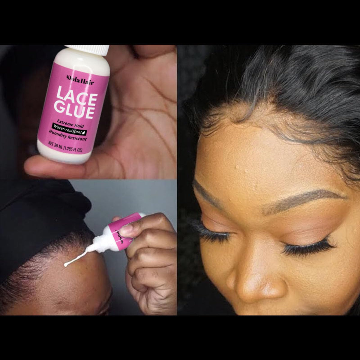 Dolahair Lace Melting Spray application process