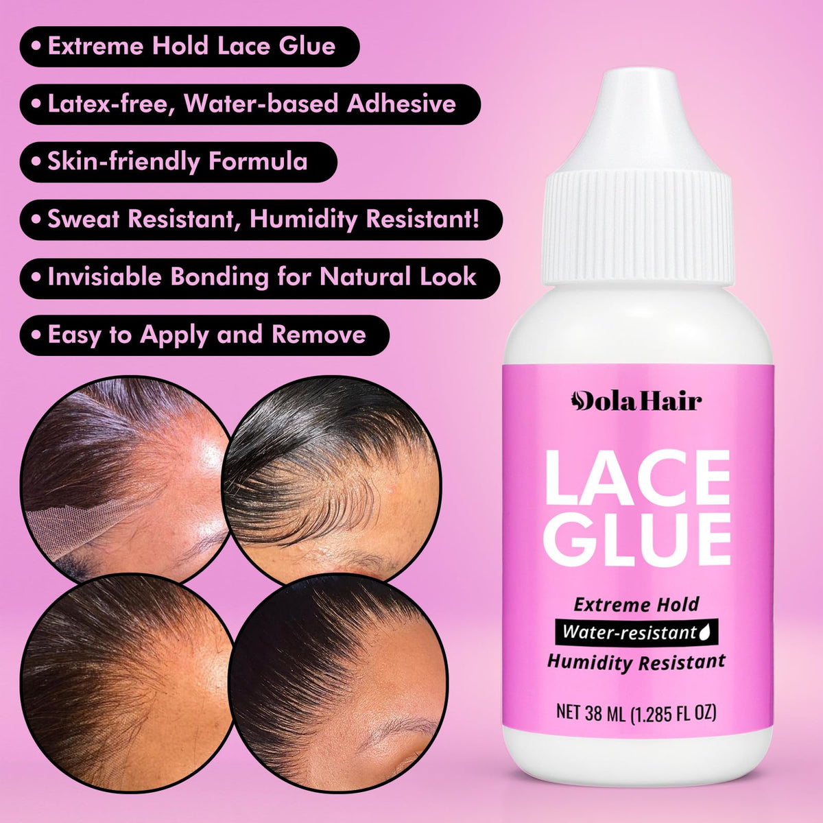 Dolahair Lace Melting Spray Kit packaging details