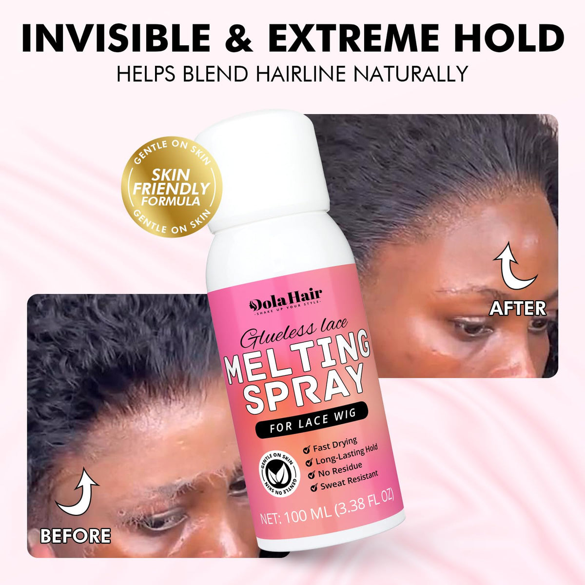 Dolahair Lace Melting Spray nozzle close-up