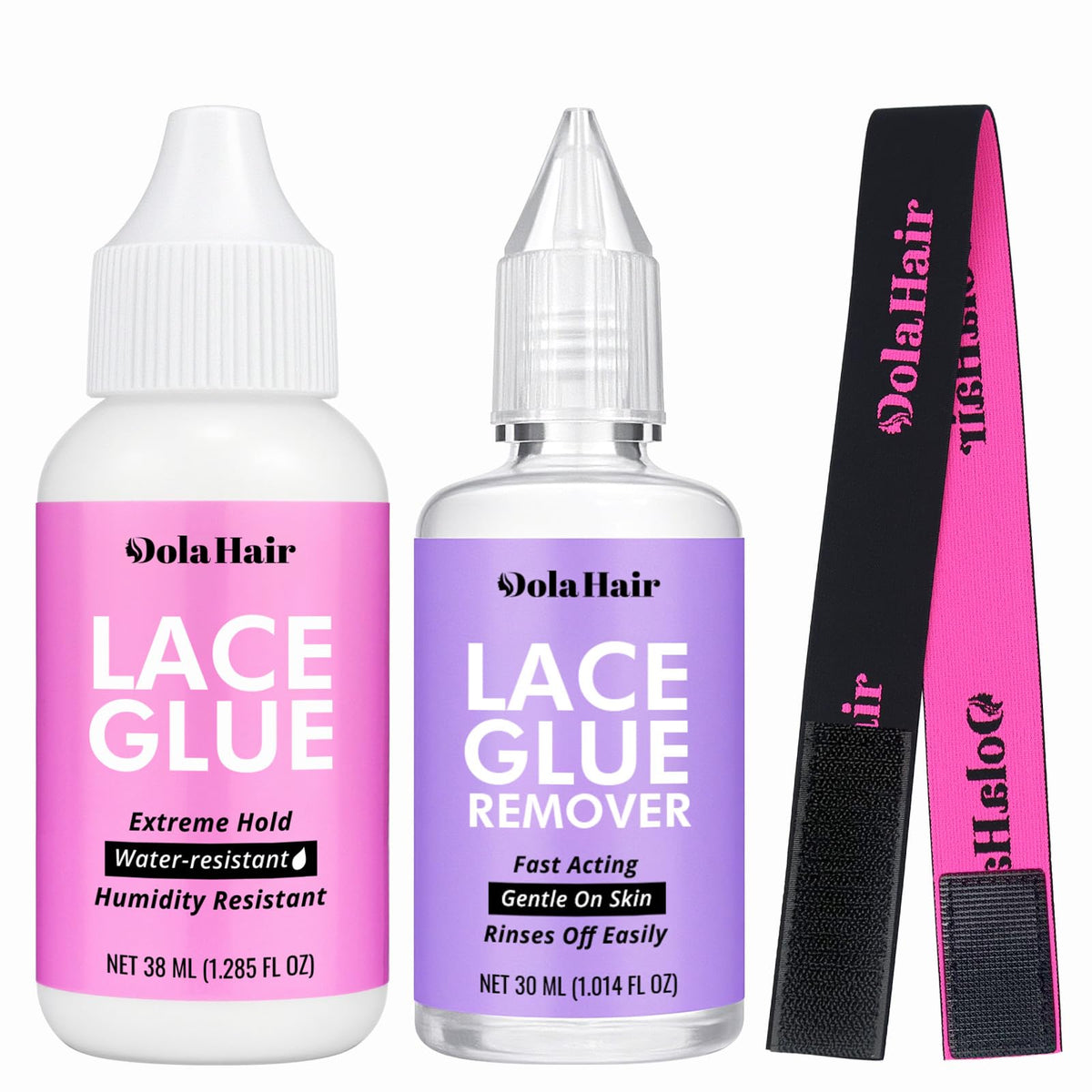 Dolahair Lace Wig Glue Kit front view with components