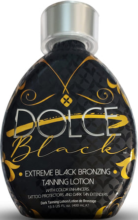 Dolce Black Bronzer Tanning Lotion 13.5 oz packaging details