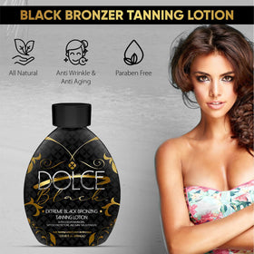 Dolce Black Bronzer Tanning Lotion 13.5 oz side view