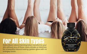 Dolce Black Bronzer Tanning Lotion 13.5 oz texture close-up