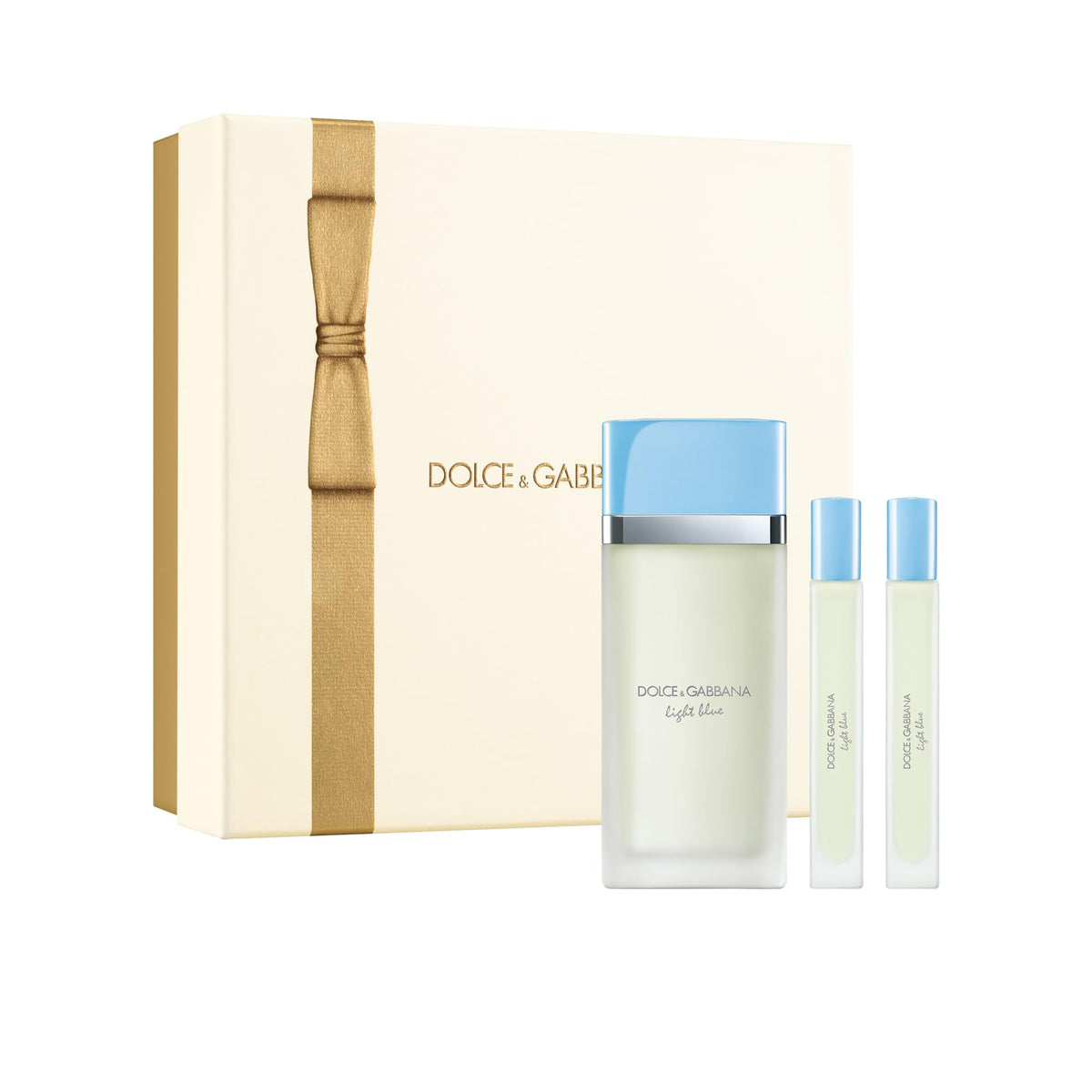 Dolce&Gabbana Light Blue Gift Set featuring 100ml Eau de Toilette and travel sprays