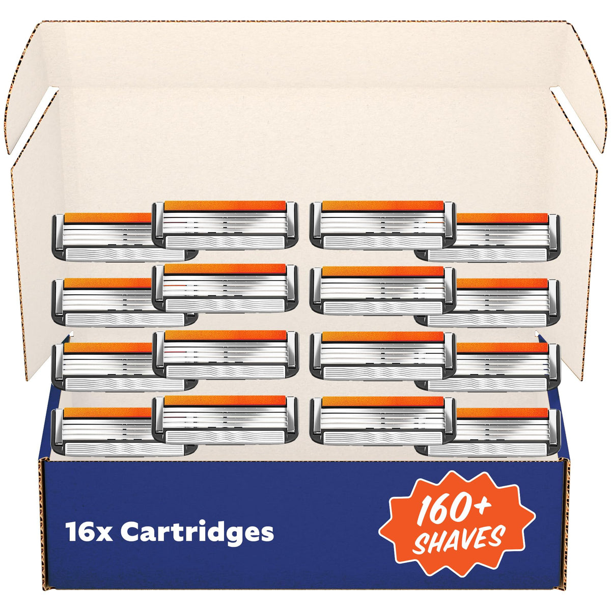 Dollar Shave Club 4 Blade Razor Refills 12 pack front view