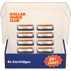 Dollar Shave Club 6 Blade Razor Refills 8 Pack front view