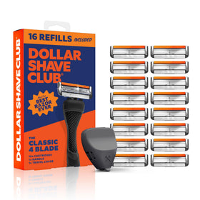 Dollar Shave Club Bulk Shave Set including 16 razor refills and handle