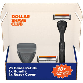 Dollar Shave Club Guest Pass Shave Set black packaging front view