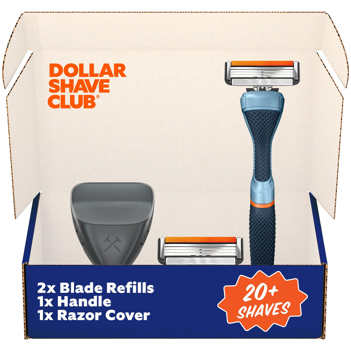 Dollar Shave Club Guest Pass Shave Set including handle and razor refills