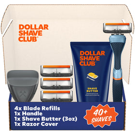 Dollar Shave Club Member Exclusive Shave Set blue with 6 Blade Razor