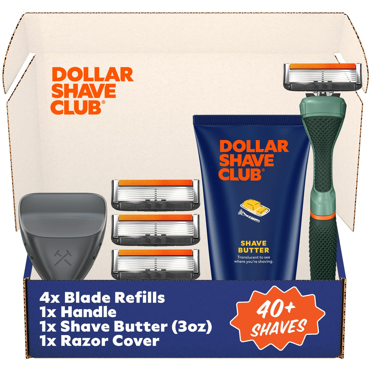 Dollar Shave Club Member Exclusive Shave Set with 6 Blade Razor and Shave Butter