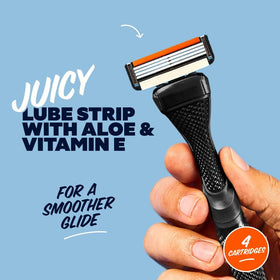 Dollar Shave Club razor set with handle and blades