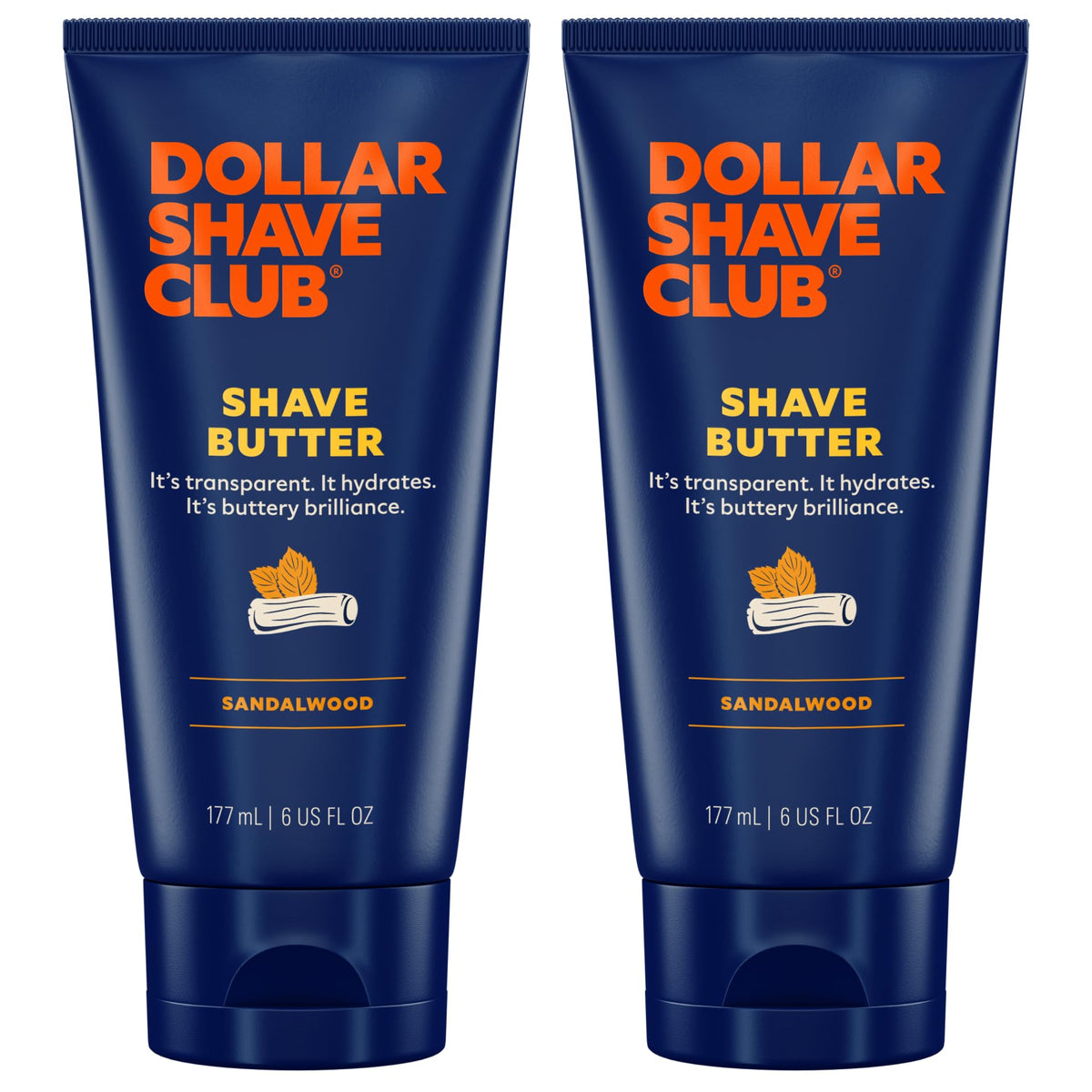 Dollar Shave Club Sandalwood Shave Butter 2 Pack front view