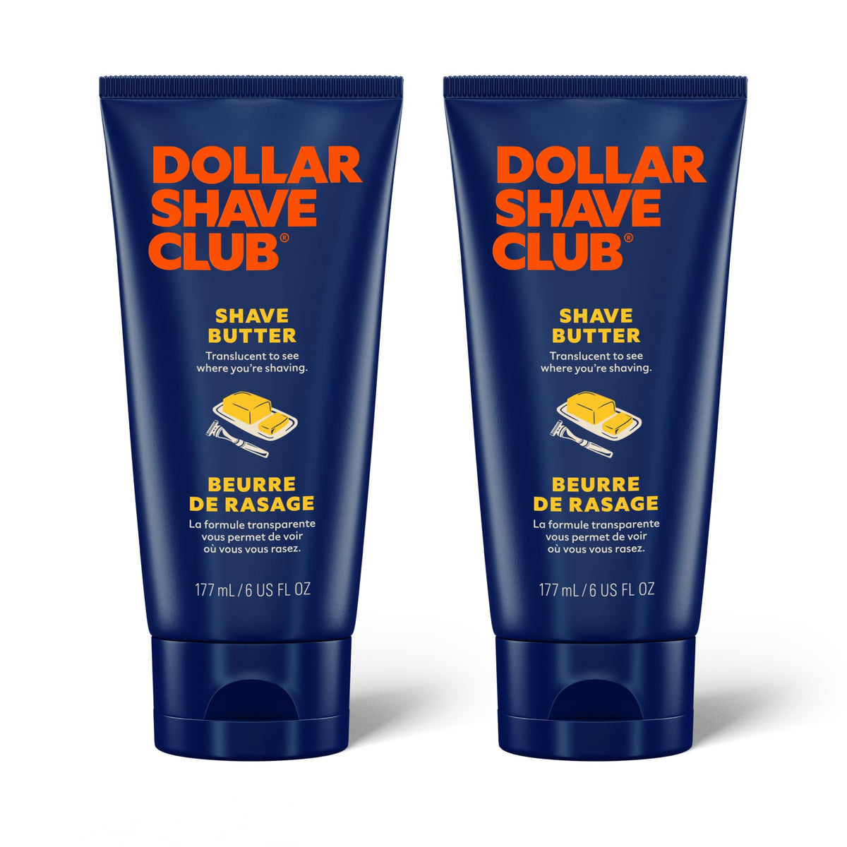 Dollar Shave Club Shave Butter 2 Pack 6 oz front view