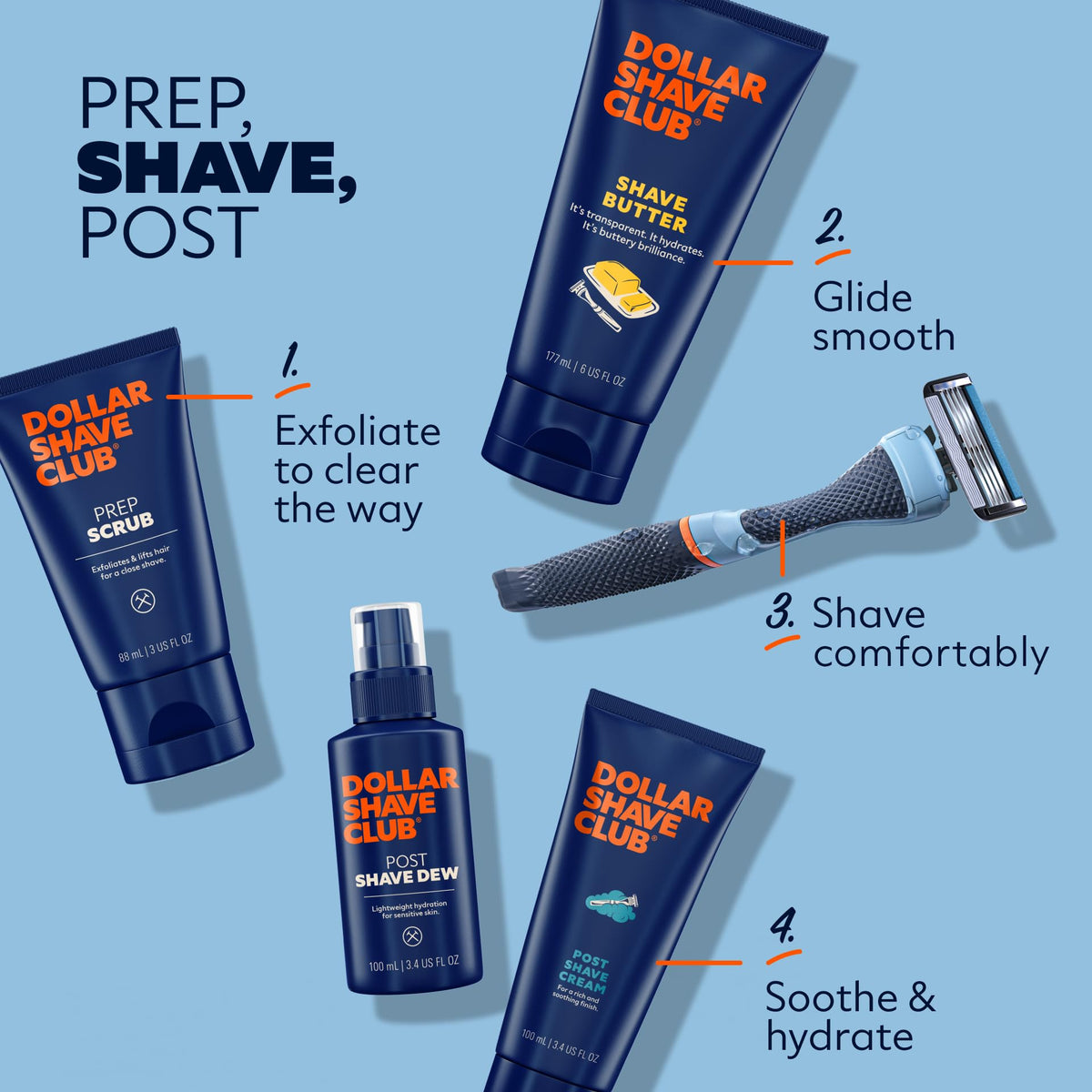 Dollar Shave Club Shave Butter 2 Pack displayed together