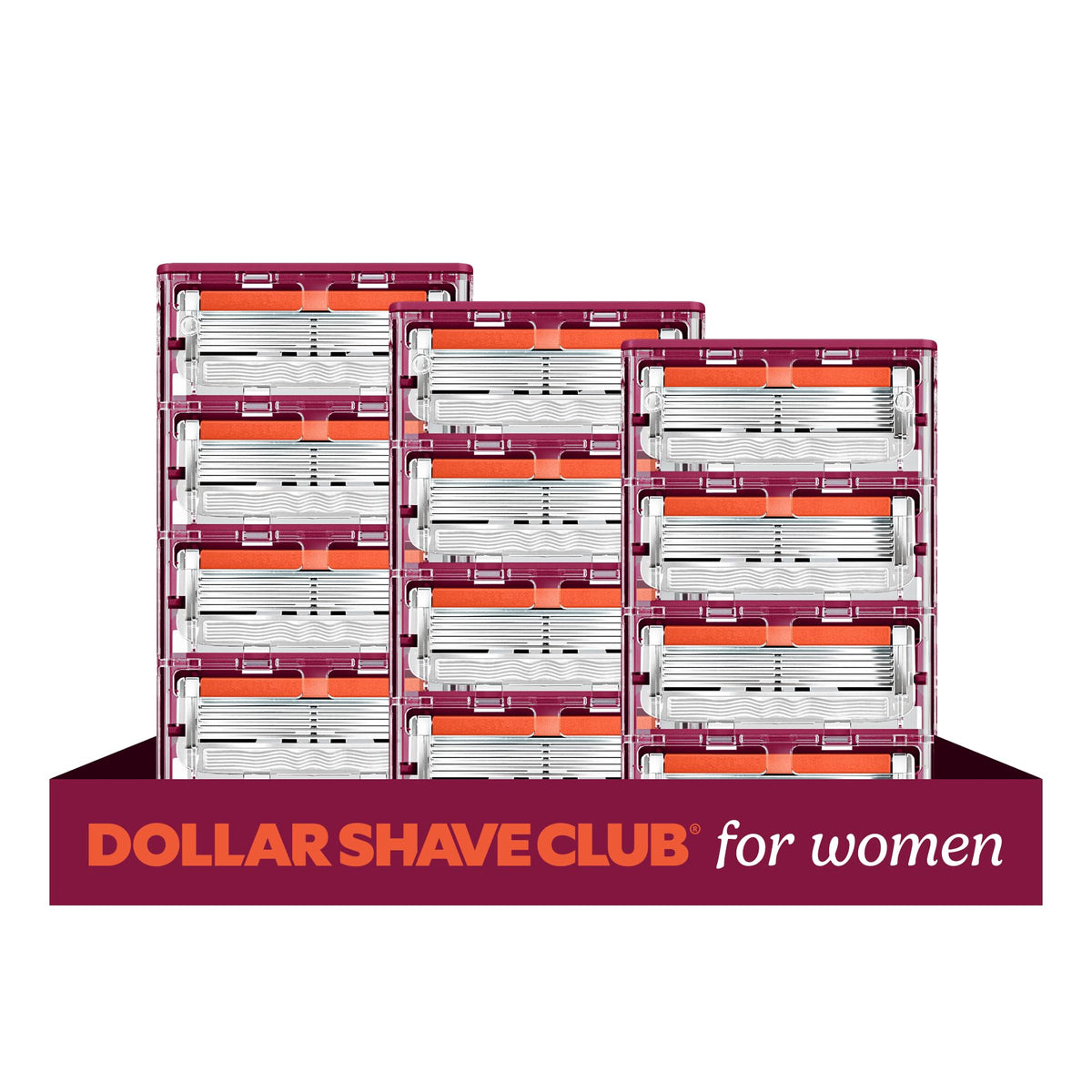 Dollar Shave Club Women's Razor Refills 12 pack of 6 blades front view