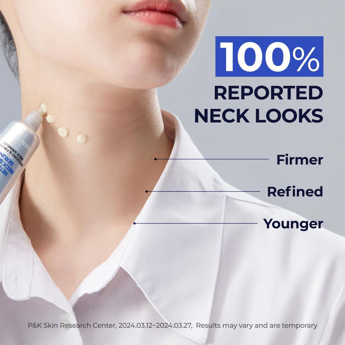 DOMINAS Retinol Neck Shot Serum 30ml close-up of texture
